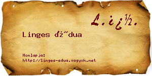Linges Édua névjegykártya
